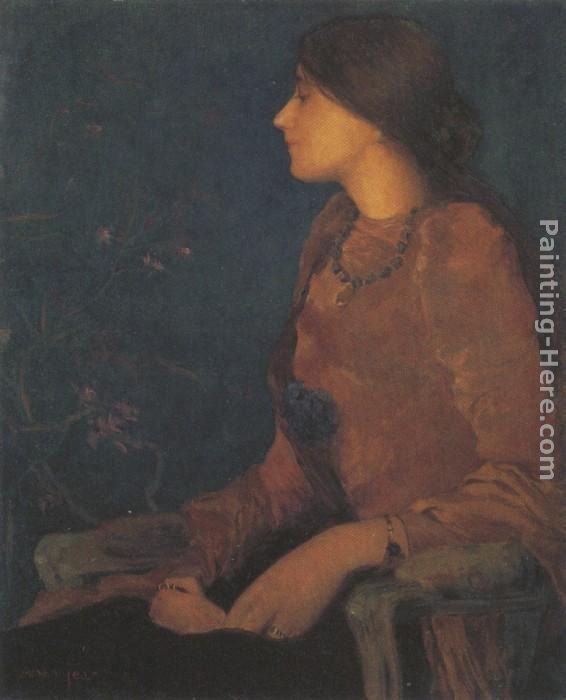 Edmond Francois Aman-Jean Portrait of Thadee Caroline Jacquet